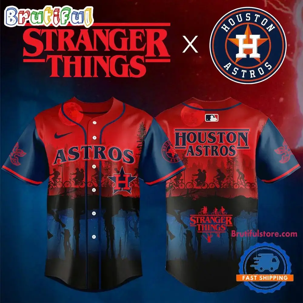 Houston Astros x Stranger Things Game 2025 Jersey Shirt Image