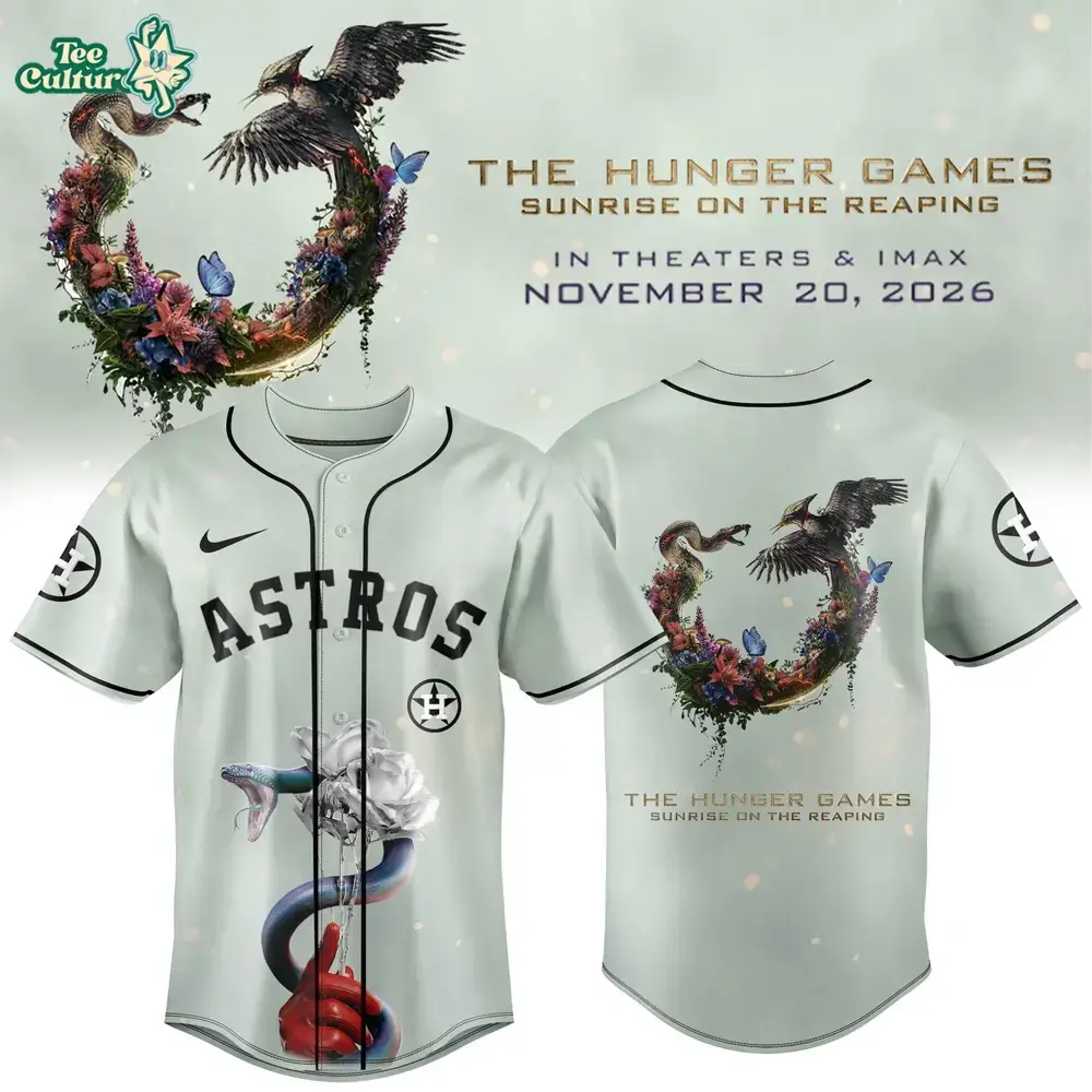 Houston Astros x The Hunger Games Sunrise on the Reaping 2026 Jersey Image