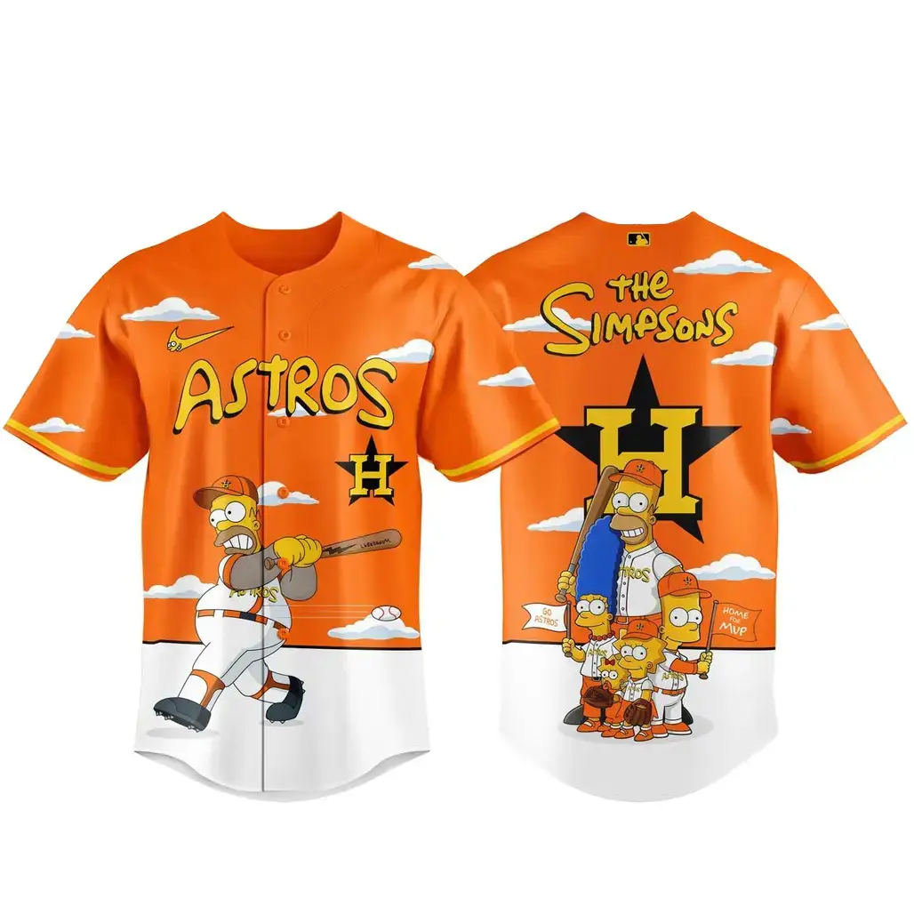Houston Astros x The Simpsons 2026 Major Gameday Baseball Jersey Image