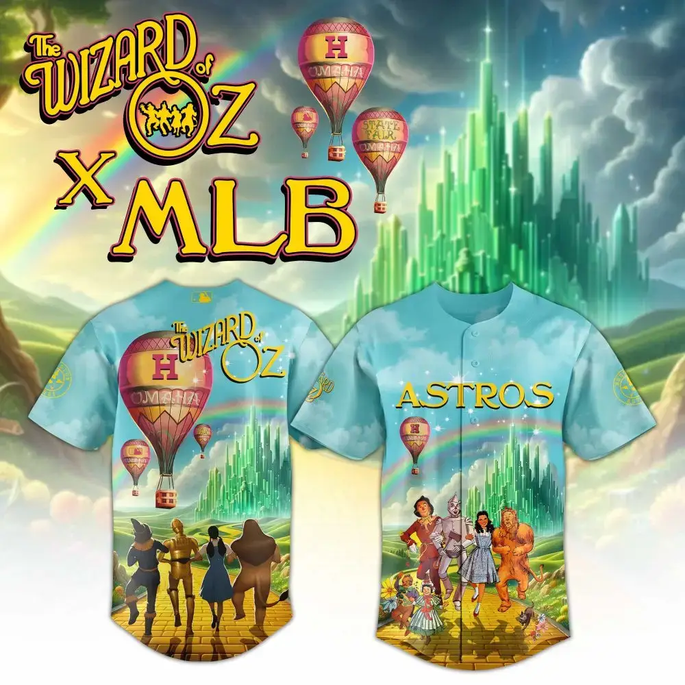 Houston Astros X The Wizard Of Oz Custom Baseball Jersey Image