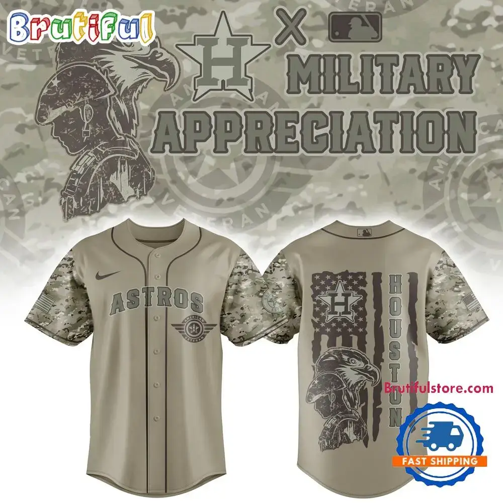 Houston Astros X Veteran U.S 2025 Baseball Jersey Image
