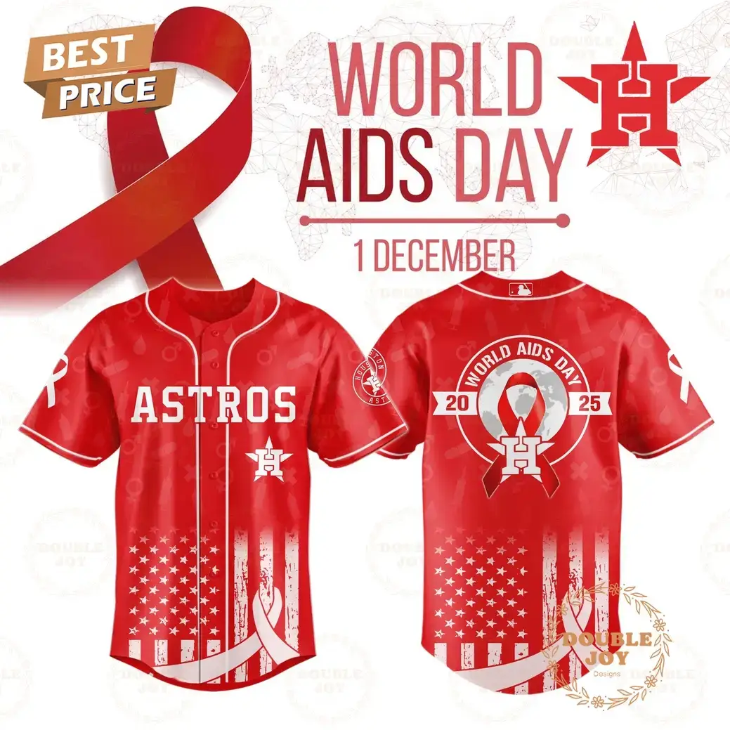Houston Astros x WORLD AIDS DAY Special Edition Baseball Jersey Image