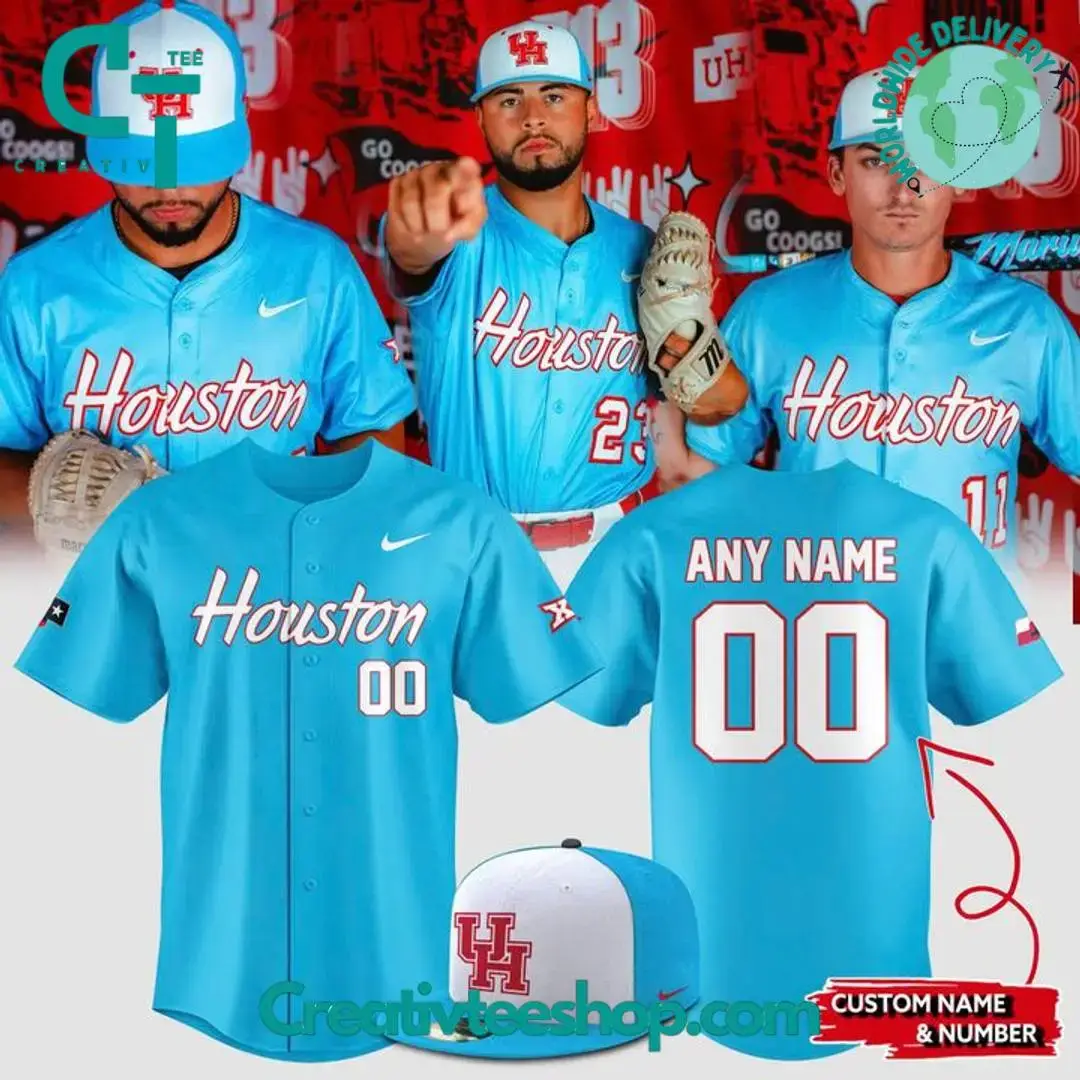 Houston Cougars Special New 2025 Blue Jersey Image