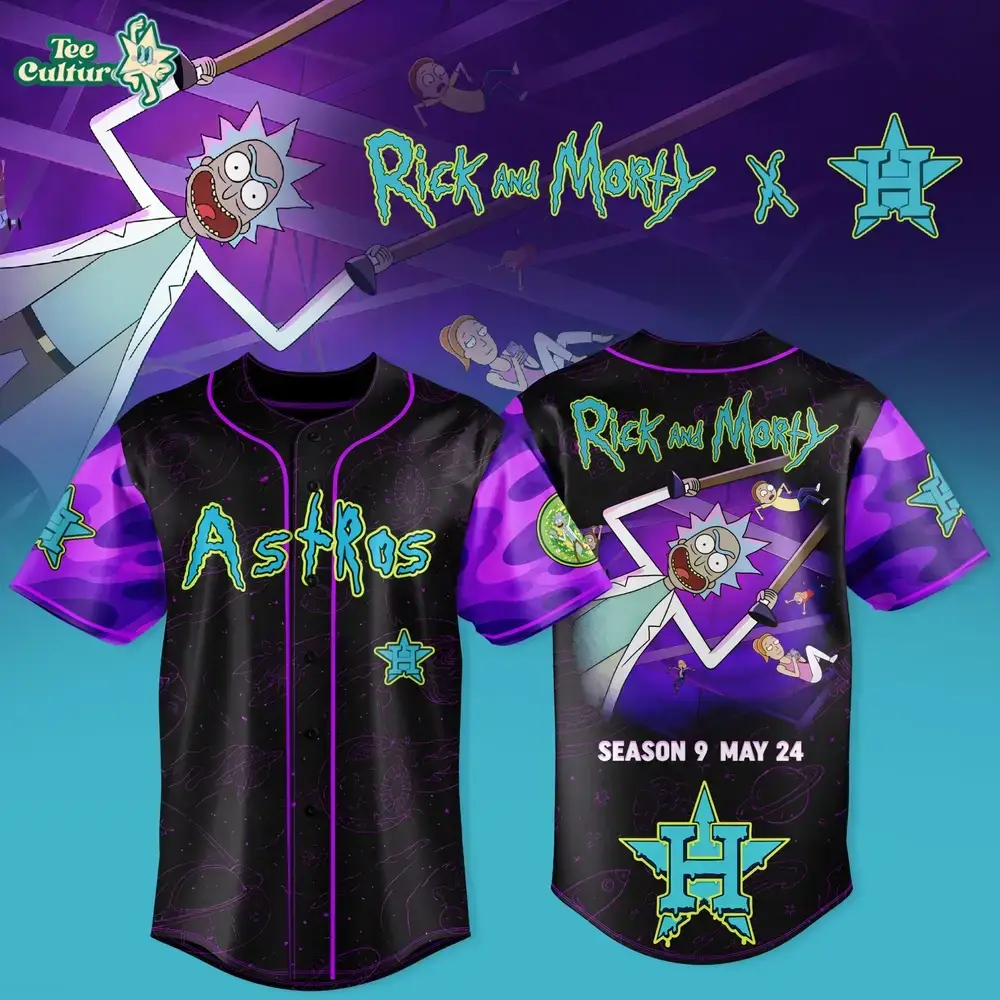Houston Space City Rick and Morty Style Baseball Jersey 2026 Image
