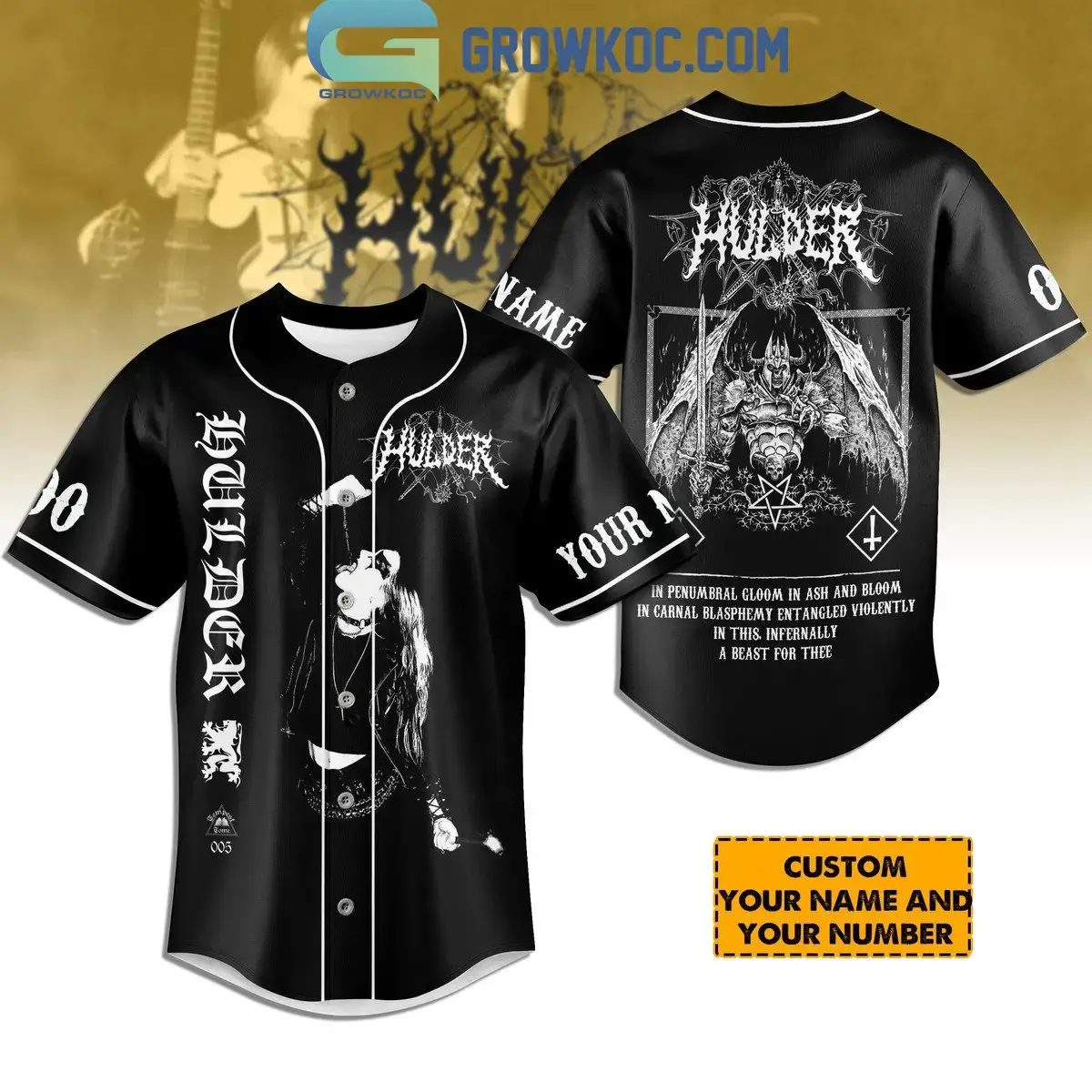 Hulder In Penumbral Cloom In Ash And Bloom Personalized Baseball Jersey Image