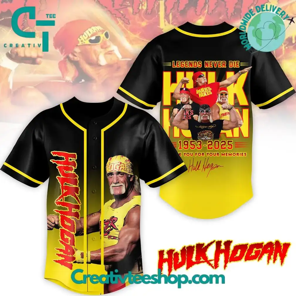Hulk Hogan Thank You For The Memories Special Baseball Jersey Image