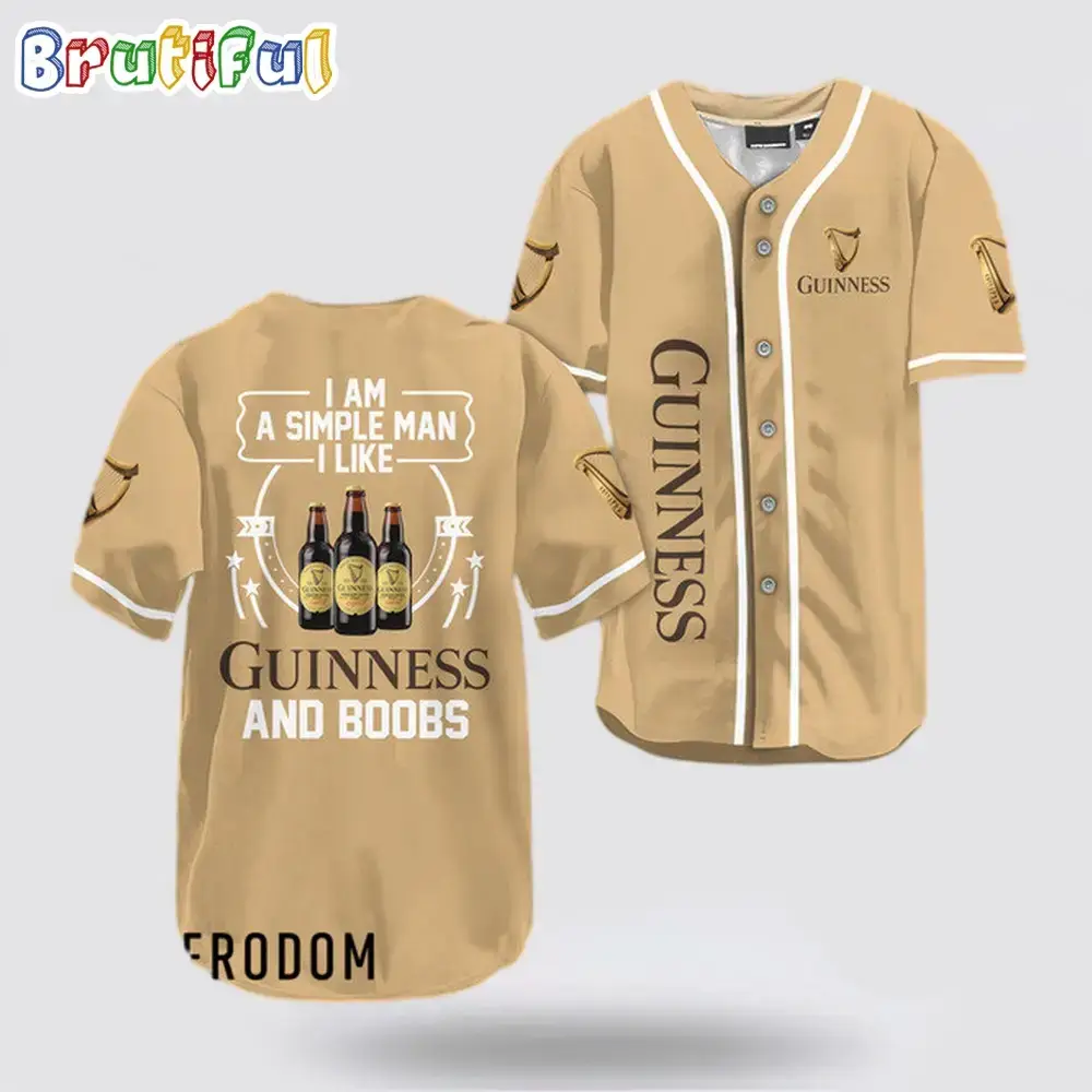 I Like Guinness And Boobs Baseball Jersey Image