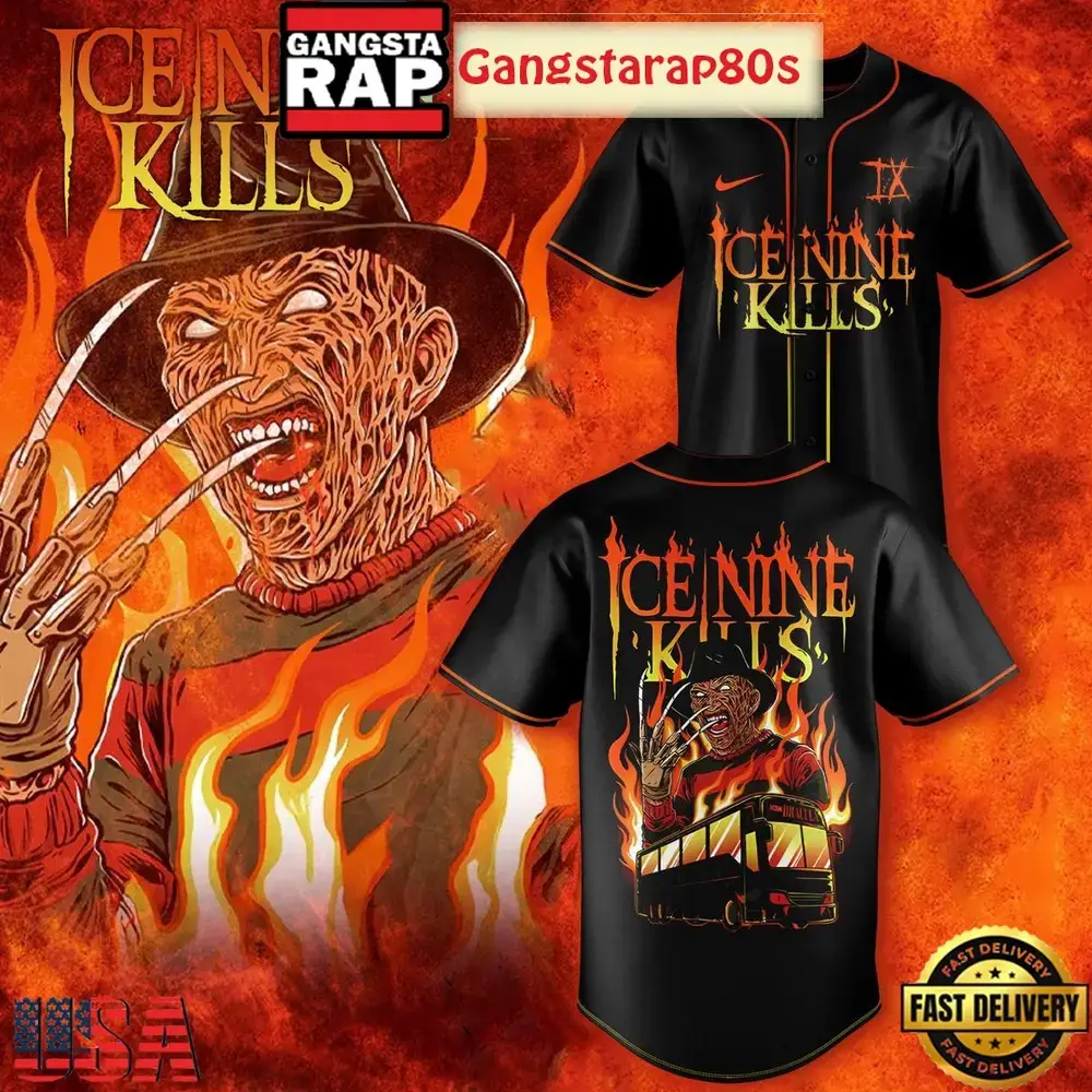 Ice Nine Kills Tour Halloween 2025 Baseball Jersey Image