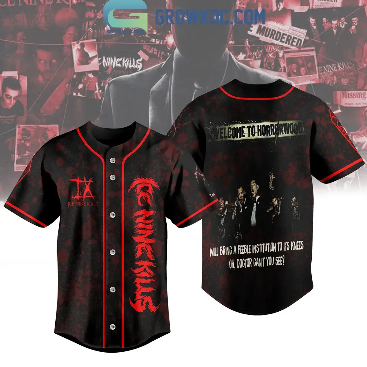 Ice Nine Kills Welcome To Horrorwood Personalized Baseball Jersey Image