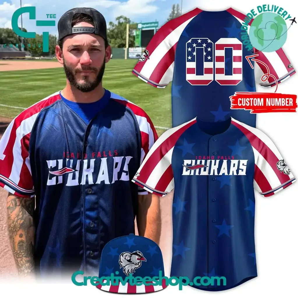 Idaho Falls Chukars Independence Day 2025 Custom Baseball Jersey Image