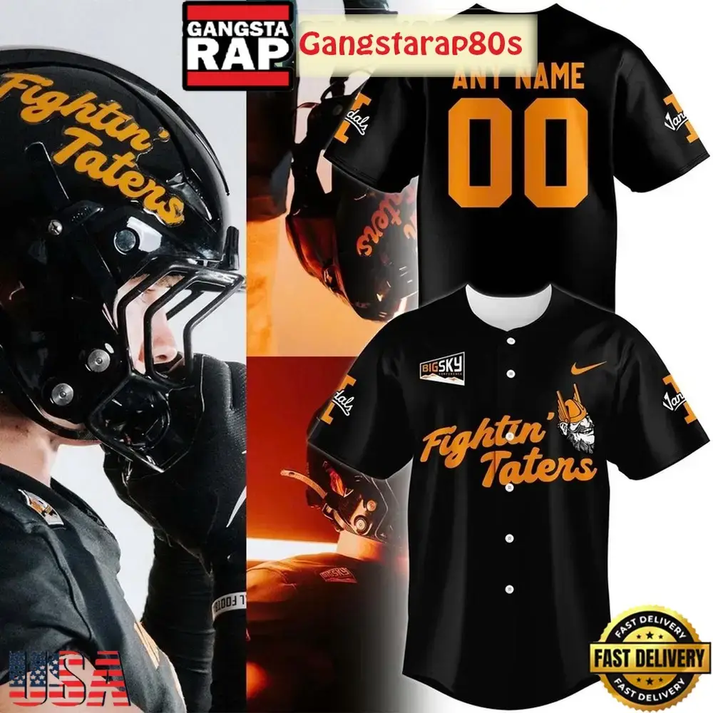 Idaho Vandals Fightin Taters Custom Name Baseball Jersey Image