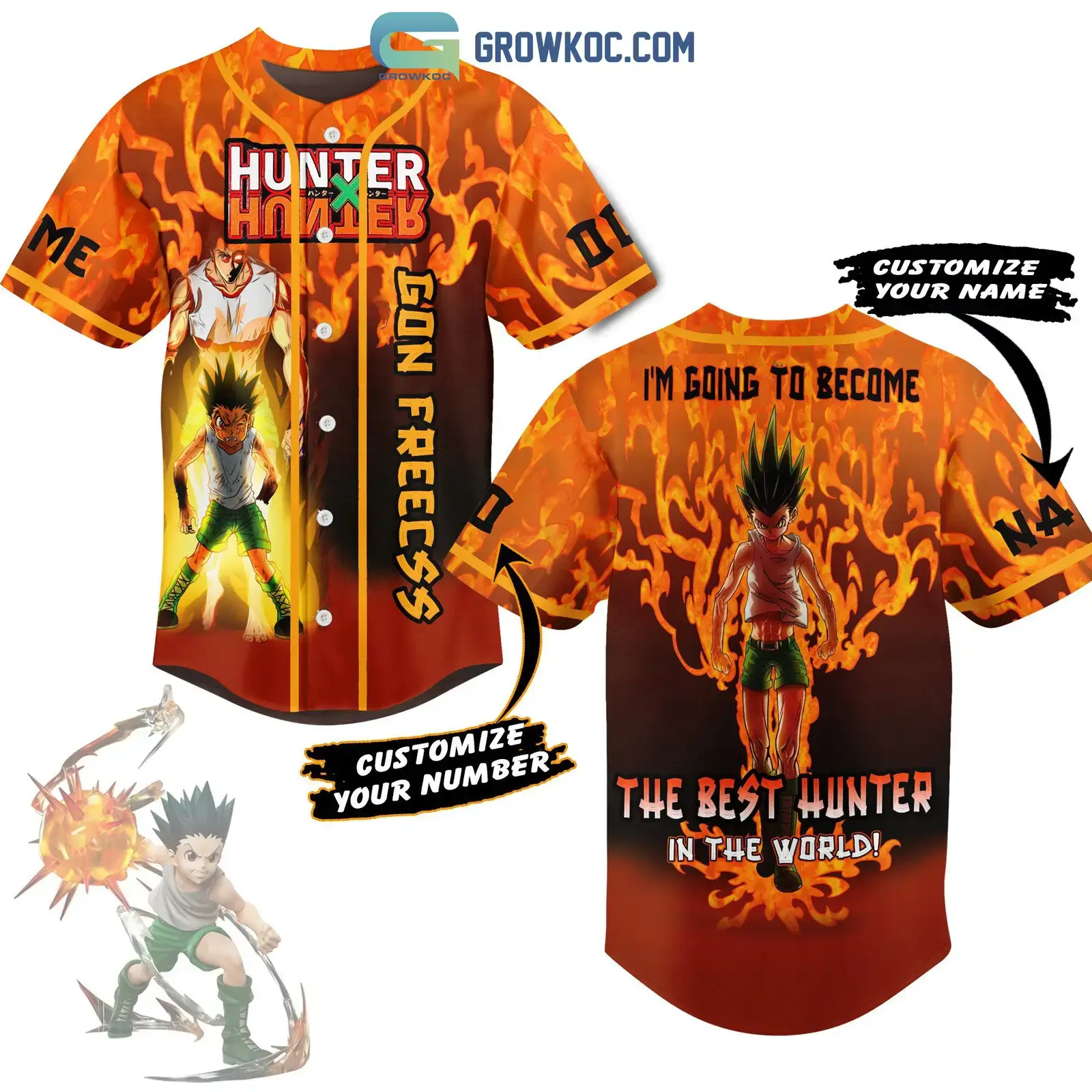 I'm Going To Become The Best Hunter In The World Personalized Baseball Jersey Image