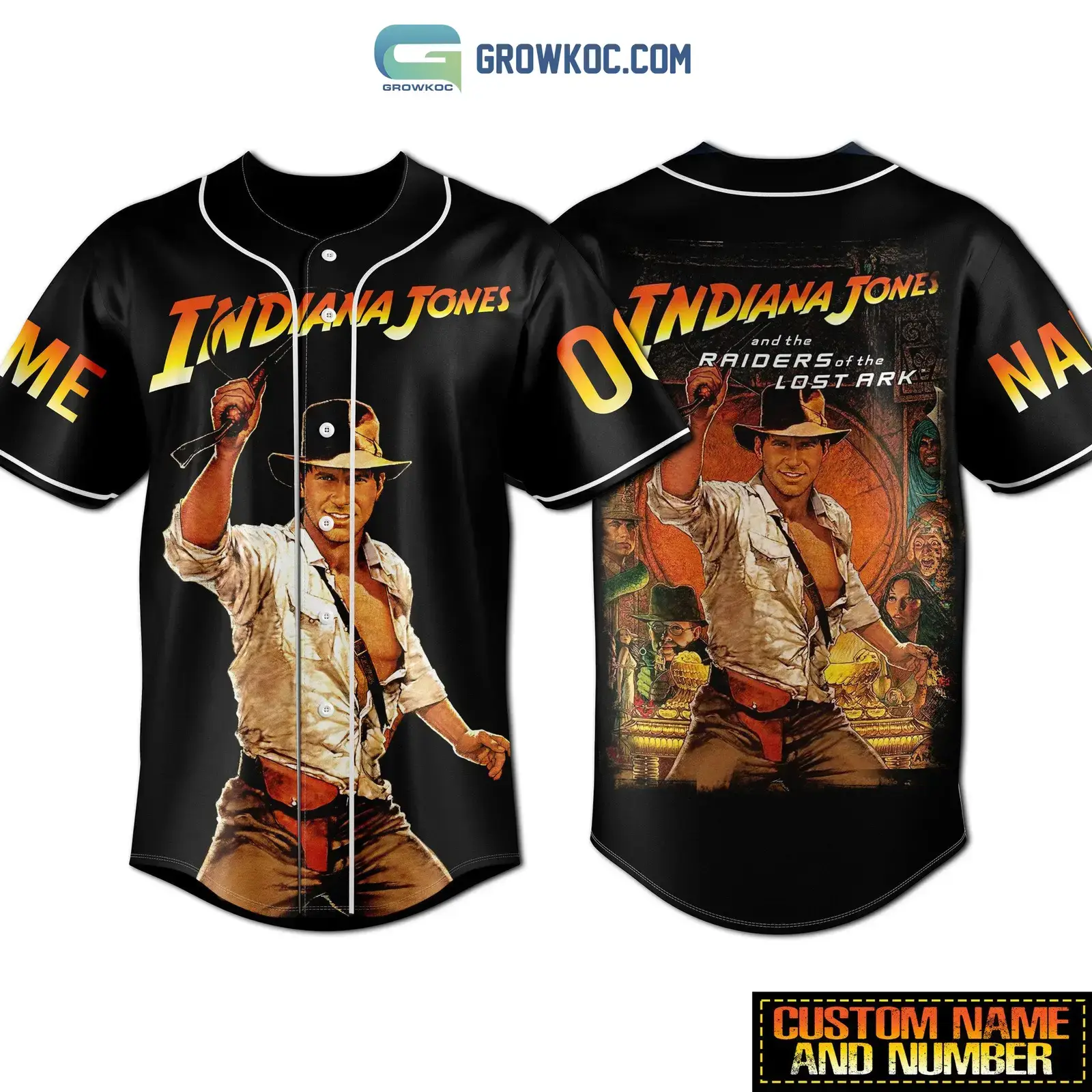 Indiana Jones And The Raiders Of The Lost Ark Personalized Baseball Jersey Image