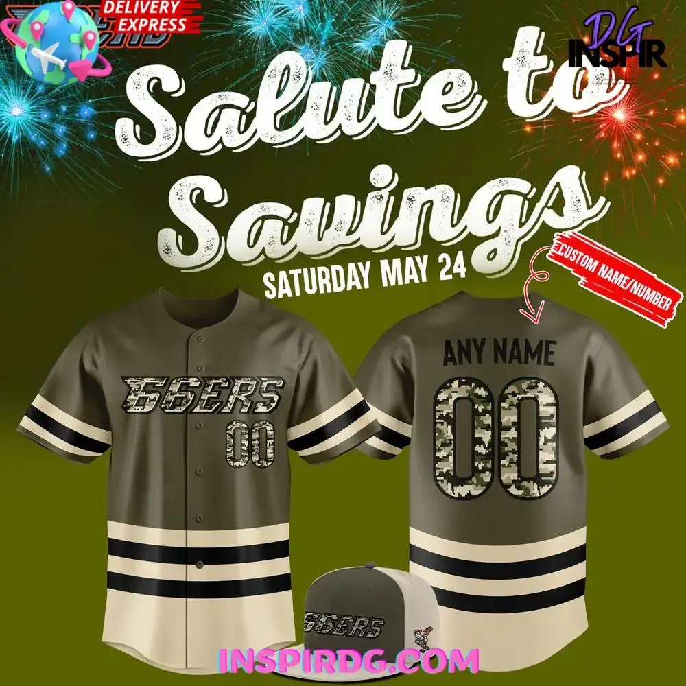 Inland Empire 66Ers Salute To Savings Special Baseball Jersey Image