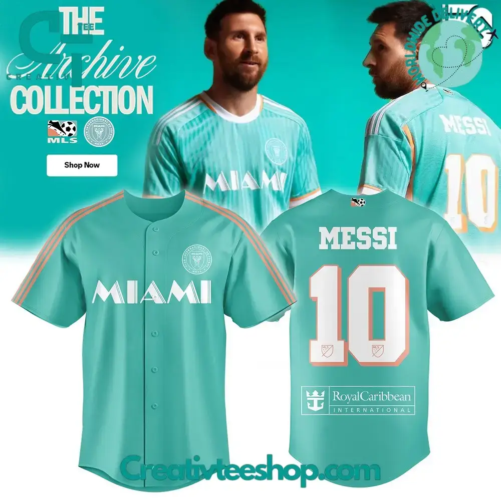 Inter Miami New 2024 Aqua Baseball Jersey Image