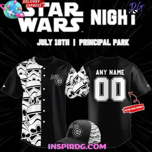 Iowa Chicago Cubs Star Wars Night 2025 Baseball Jersey Image
