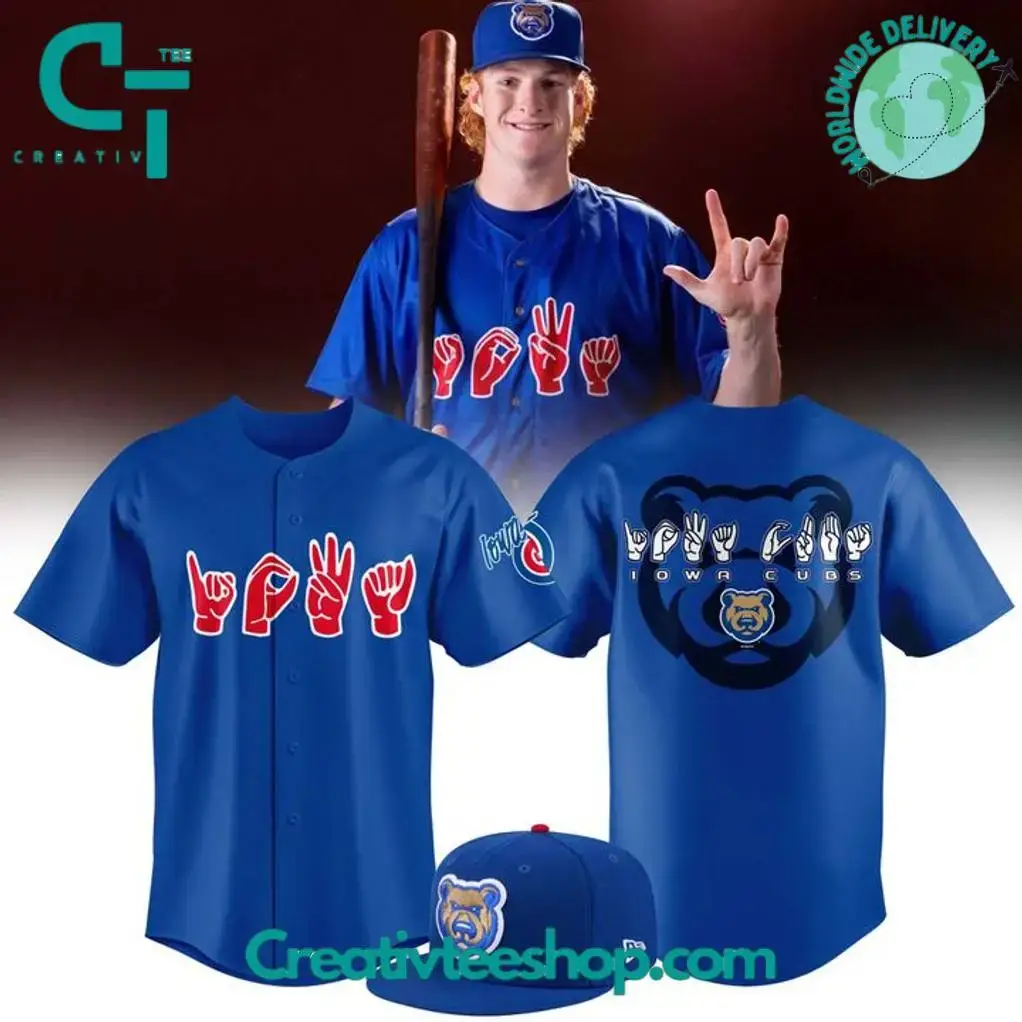 Iowa Cubs American Sign Language Night 2025 Limited Edition Baseball Jersey Image