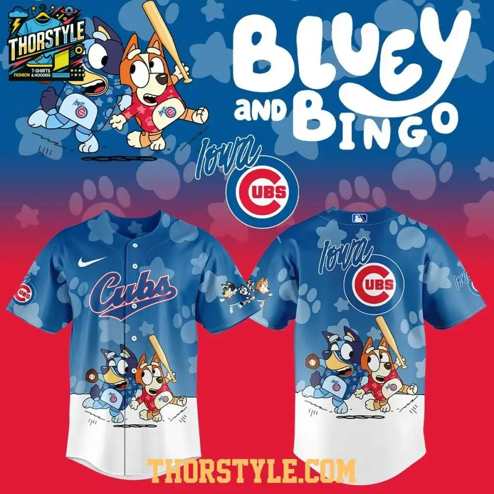 Iowa Cubs Bluey And Bingo Anniversary 2025 Baseball Jersey Image