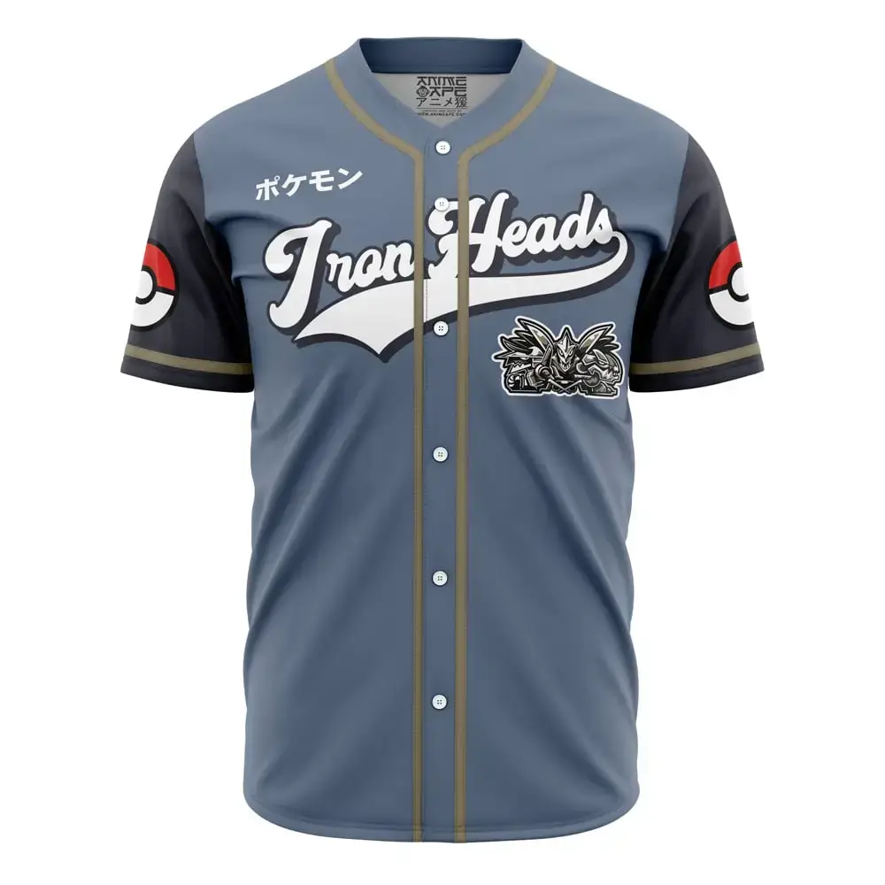 Iron Heads Steel Type Pokemon Baseball Jersey Image