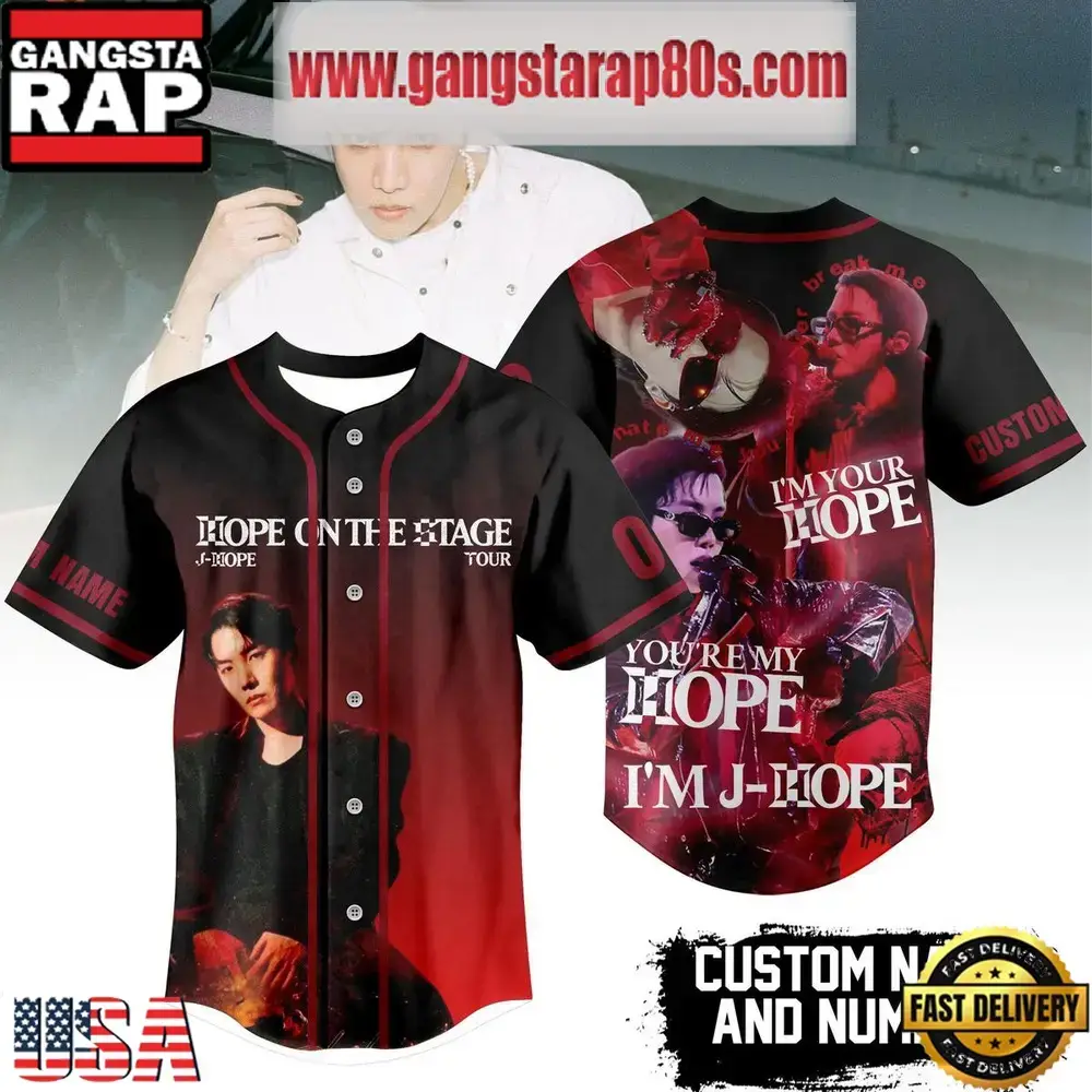 J Hope On The Stage Tour 2025 Custom Baseball Jersey Shirt Image