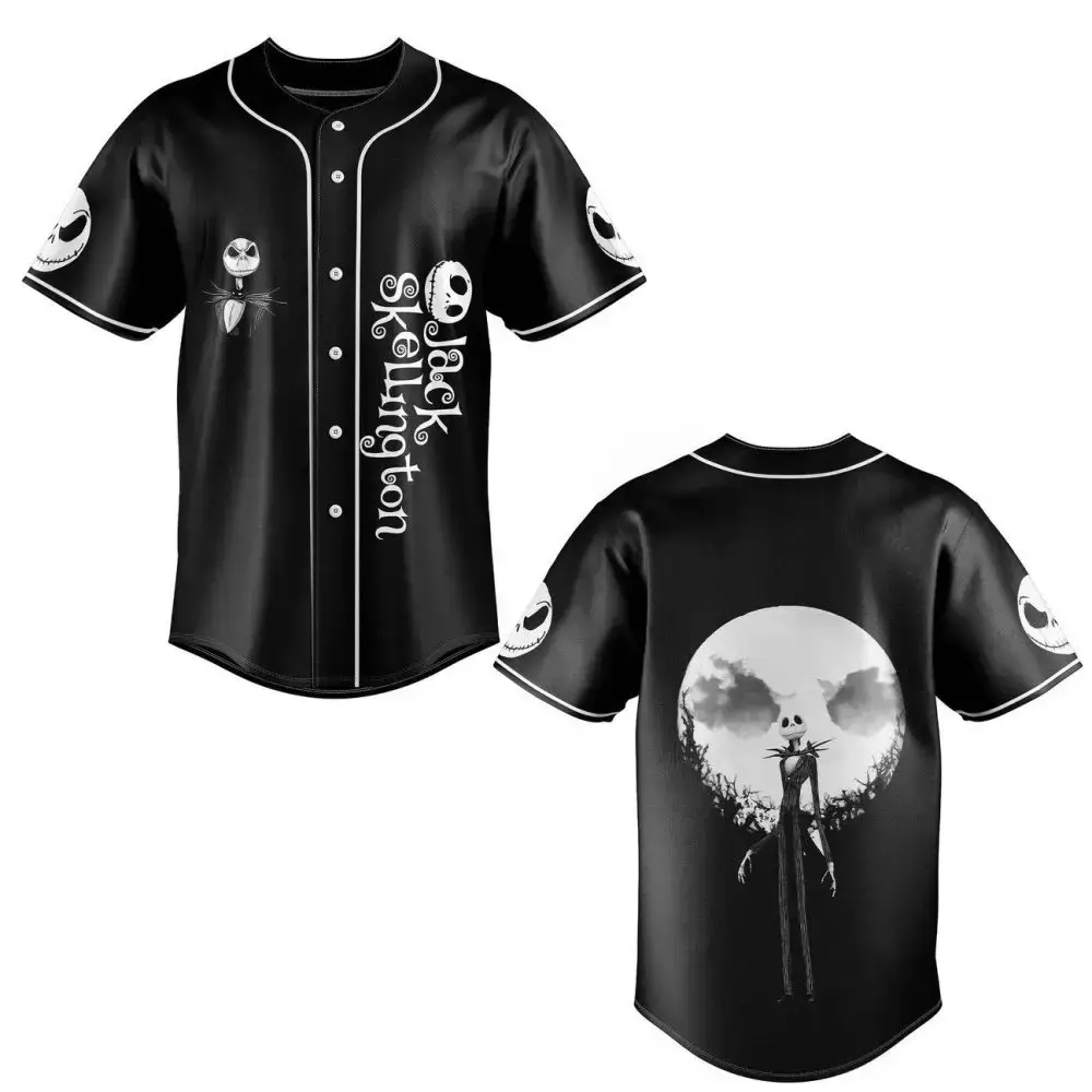 Jack Skellington Baseball Jersey - Unique Gift For Nightmare Before Christmas Fans! Image