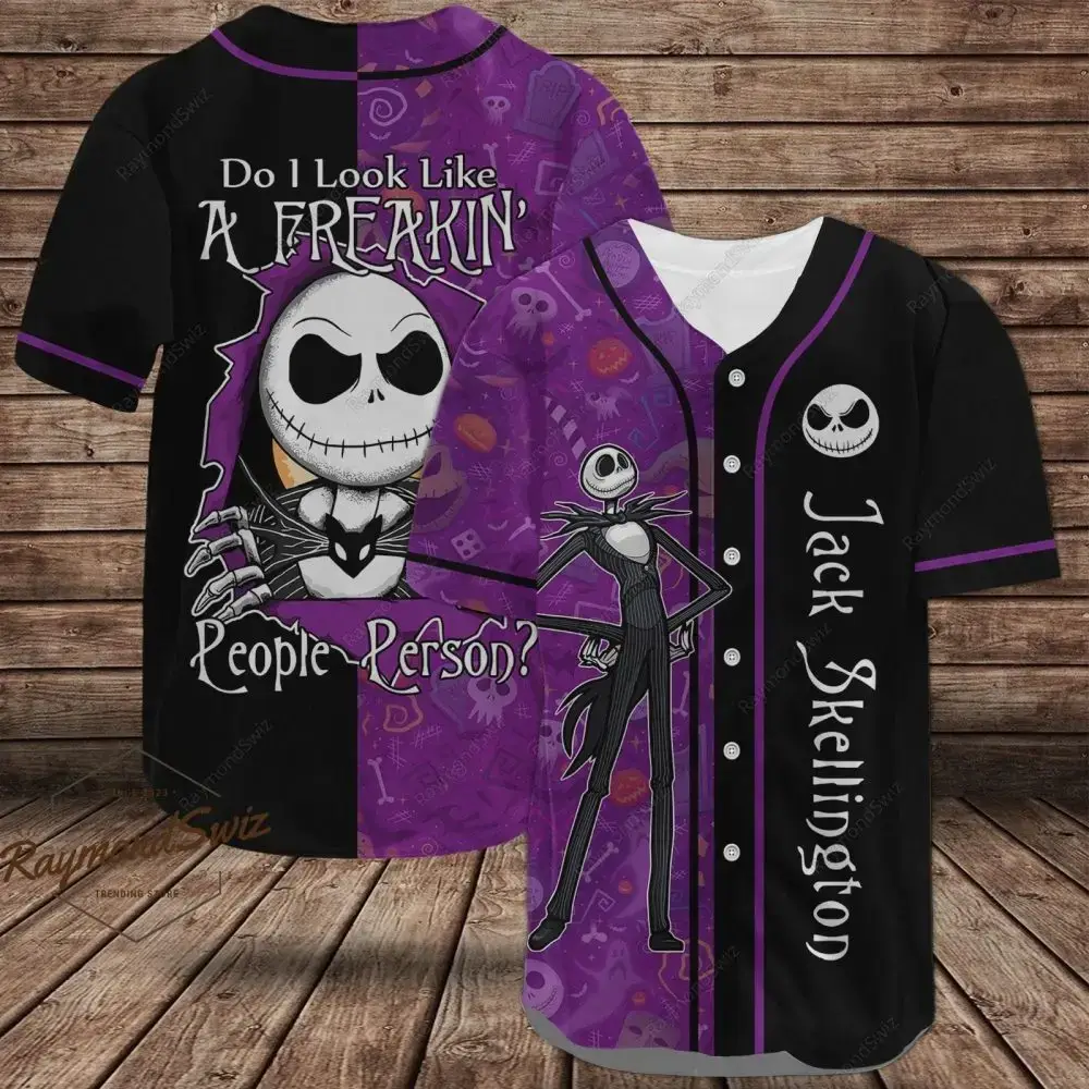 Jack Skellington Baseball Jersey - Unique Halloween Style Shirt - Perfect Gift For Fans Image