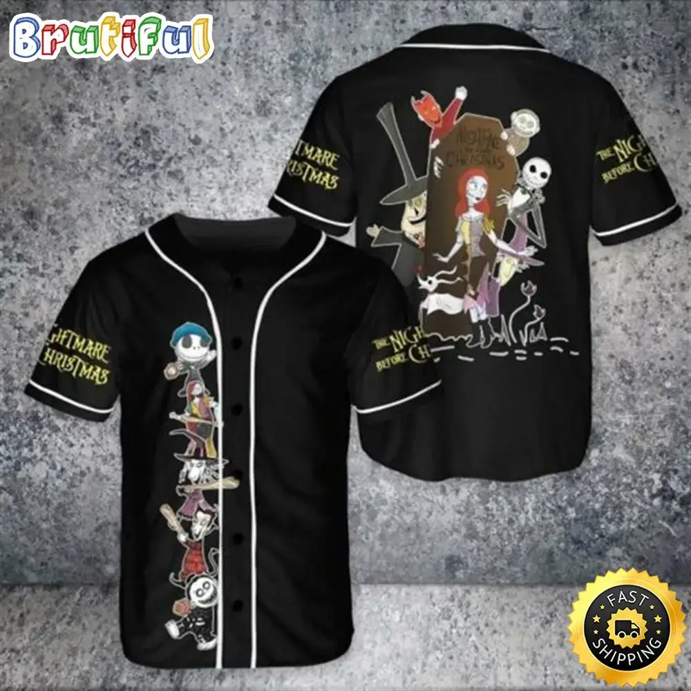 Jack Skellington Halloween Baseball Jersey Shirts Image