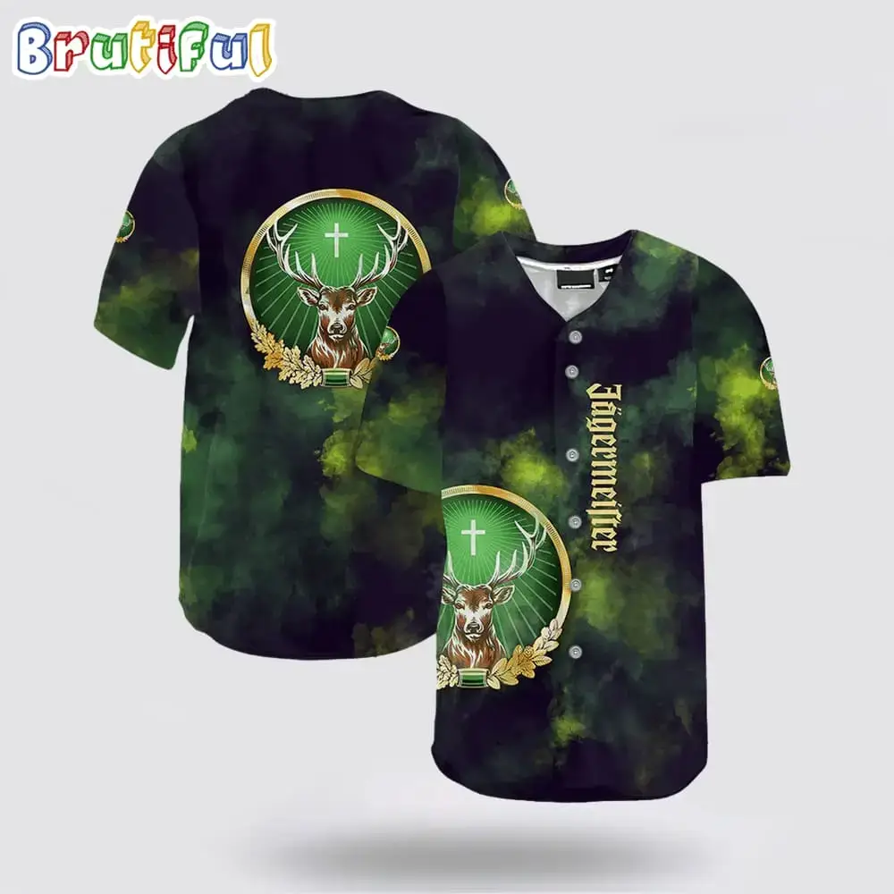 Jagermeister Colorful Smoke Baseball Jersey Image