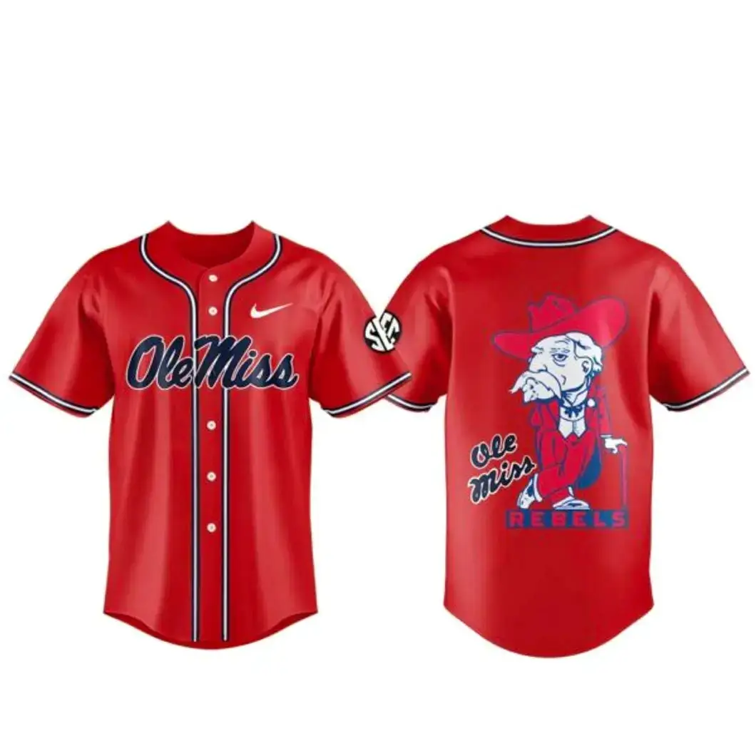 Jaxson Dart x Ole Miss Rebels Baseball Jersey Image