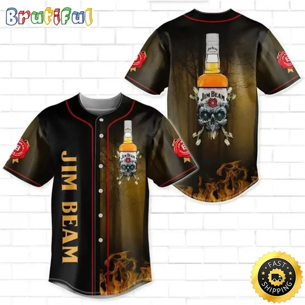 Jim Beam Whiskey Baseball Jersey Image