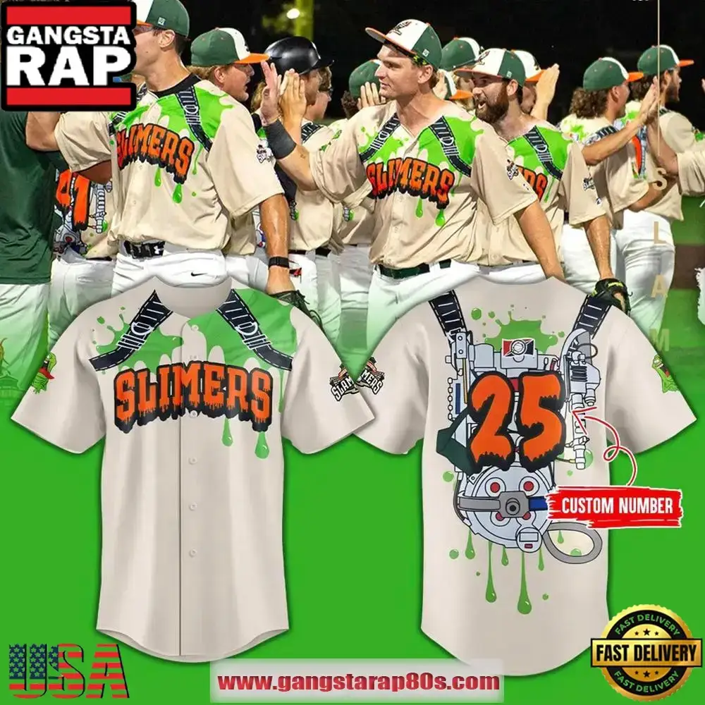Joliet Slammers Slimers 2025 Limited Edition Custom Number Baseball Jersey Image