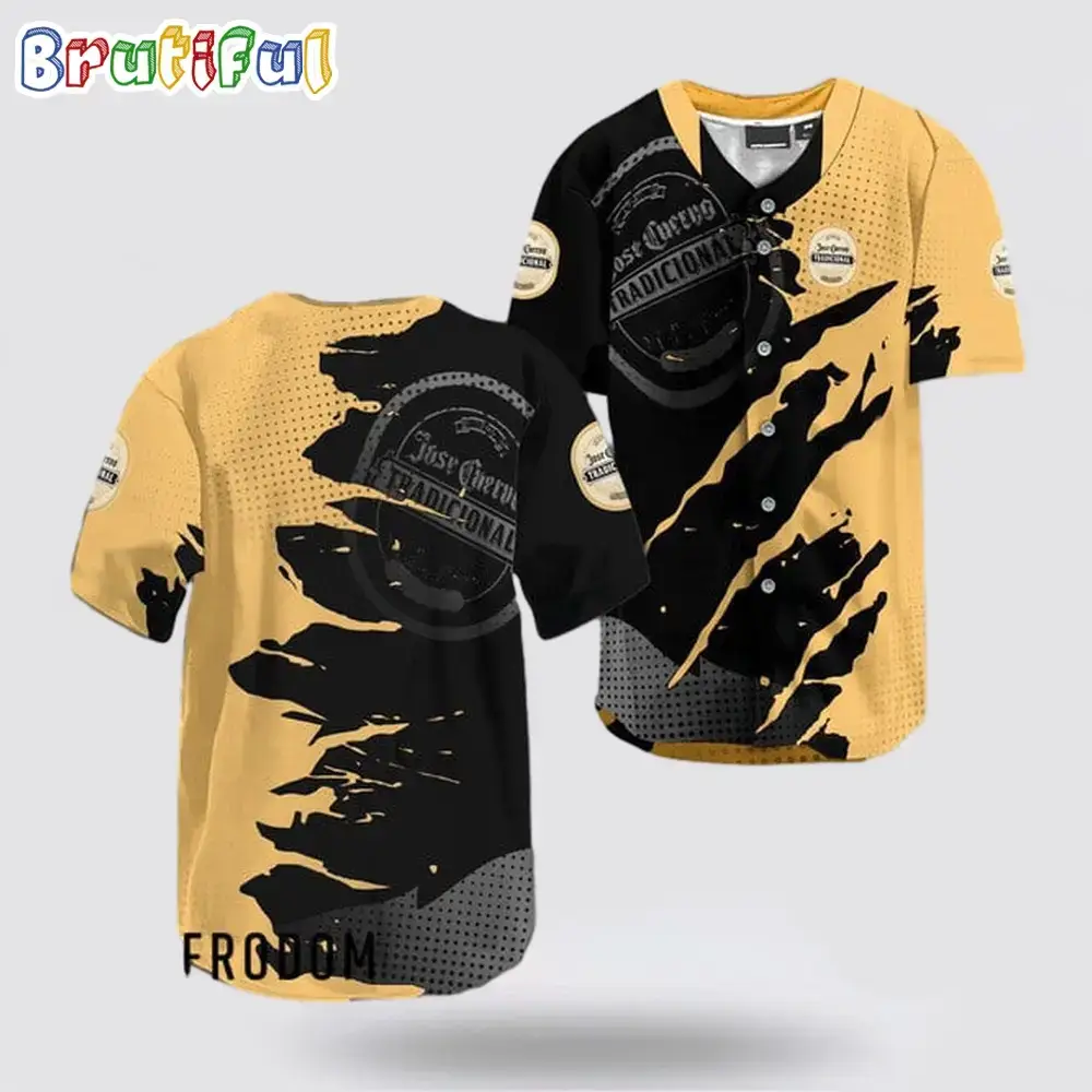 Jose Cuervo Metal Crack Pattern Baseball Jersey Image