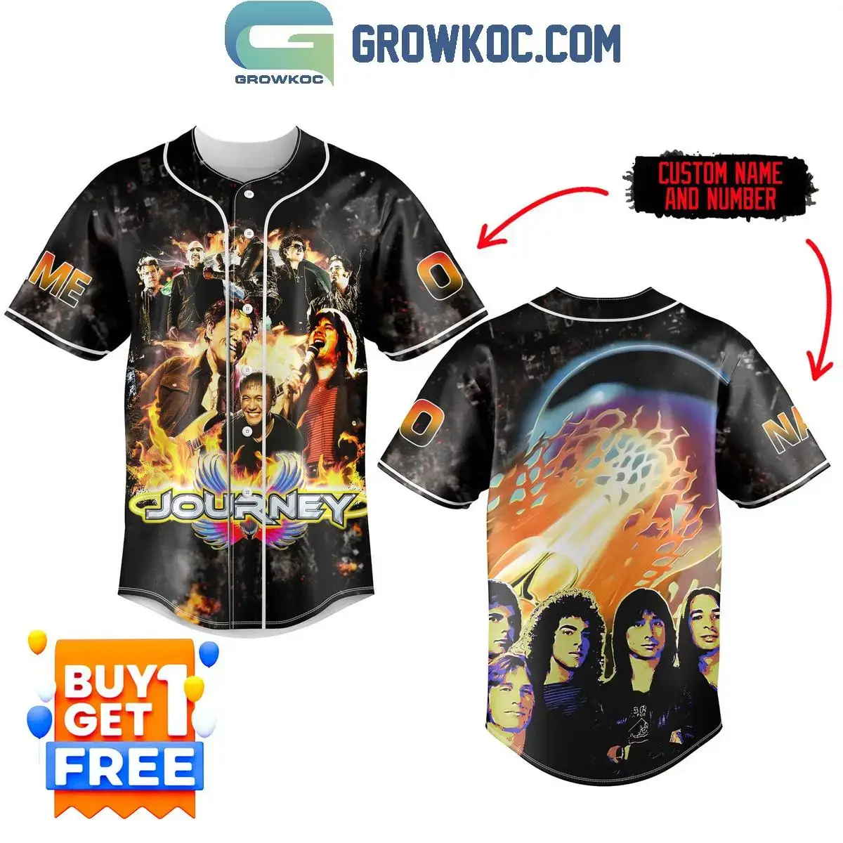 Journey After All These Years Personalized Baseball Jersey Image