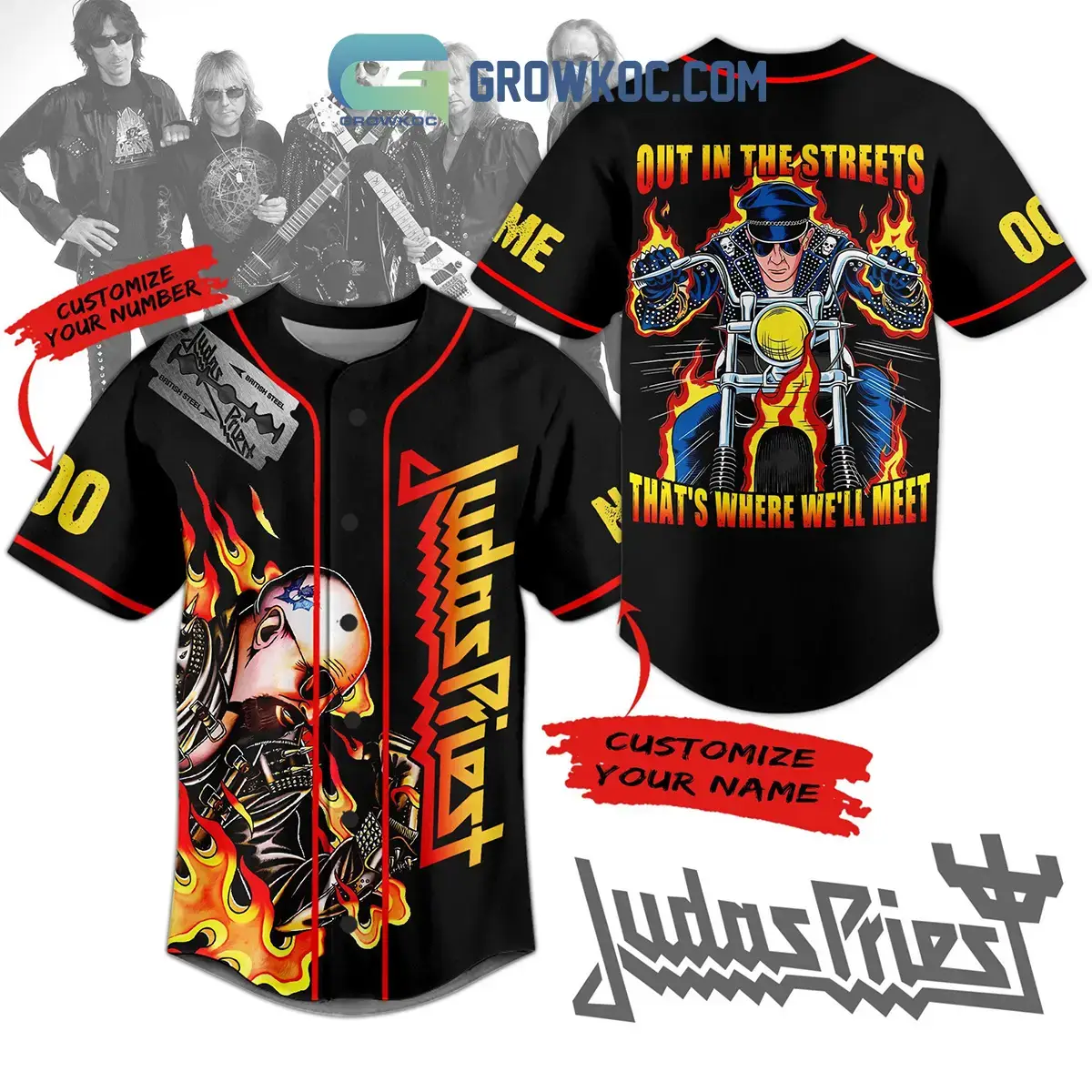 Judas Priest Out In The Streets That's Where We'll Meet Personalized Baseball Jersey Image