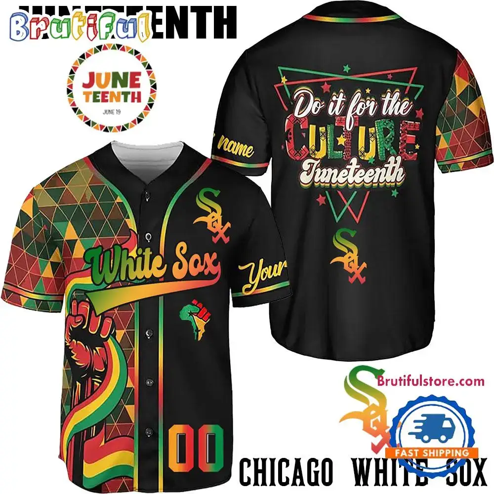 Juneteenth Day x Chicago White Sox 2025 Baseball Jersey Shirt Image