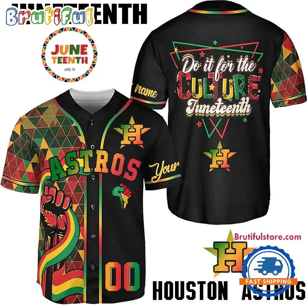 Juneteenth Day x Houston Astros 2025 Baseball Jersey Shirt Image