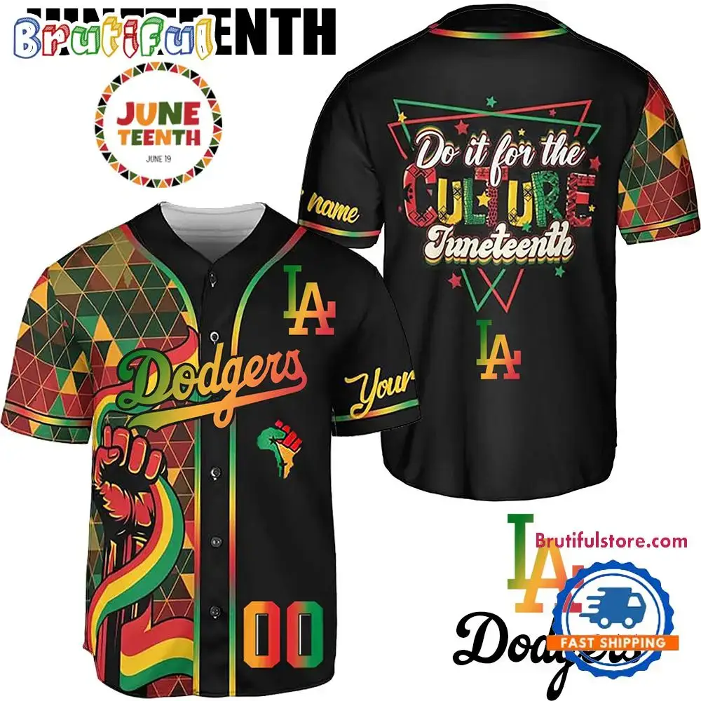 Juneteenth Day x Los Angeles Dodgers 2025 Baseball Jersey Shirt Image