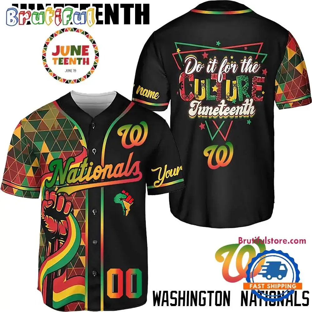 Juneteenth Day x Washington Nationals 2025 Baseball Jersey Shirt Image