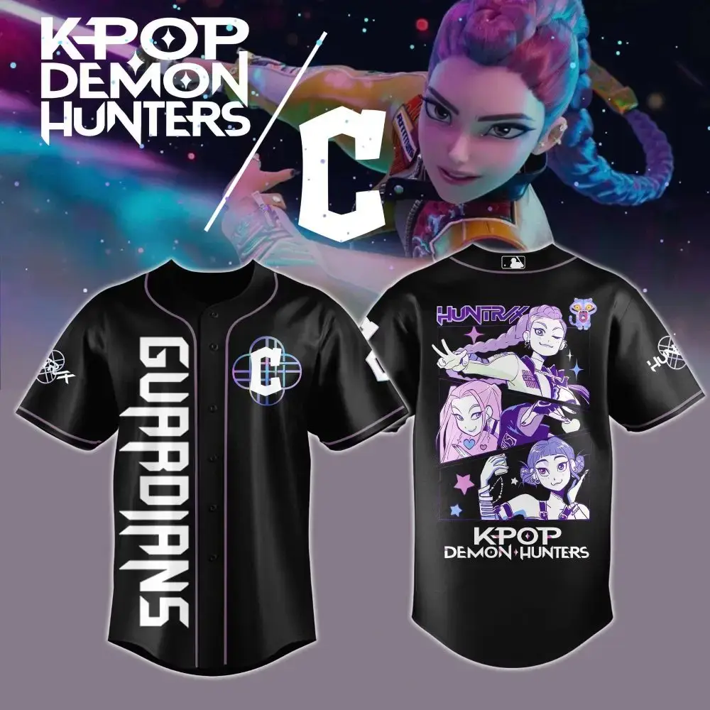 K-Pop Demon Hunters Guardians Jersey - Anime-Inspired Graphic Tee For Fans Image