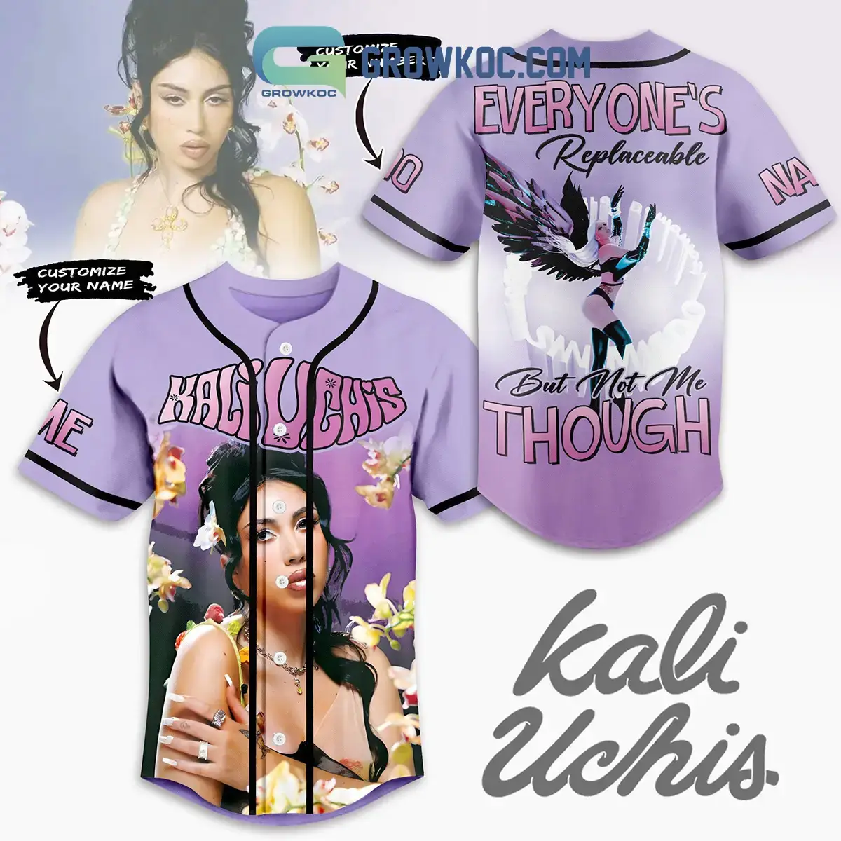 Kali Uchis Everyone's Replaceable But Not Me Though Personalized Baseball Jersey Image
