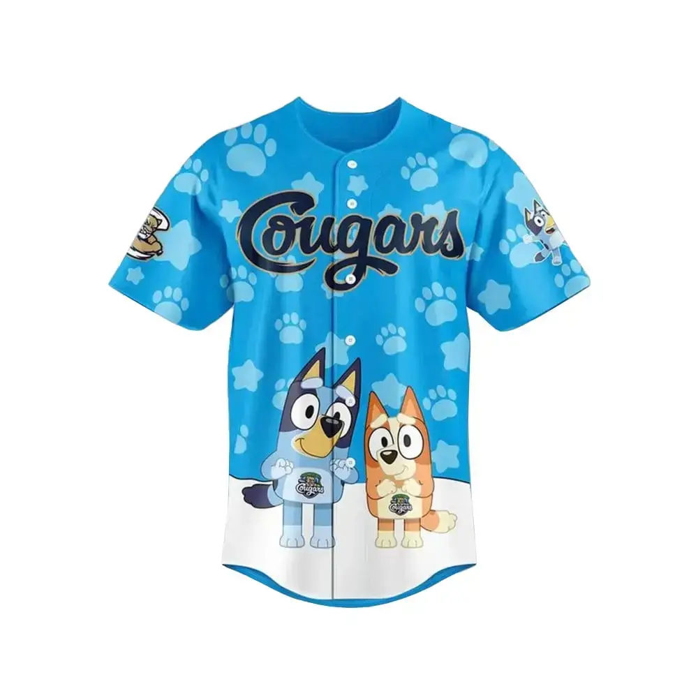 Kane County Cougars Bluey Night 2025 Baseball Jersey Image