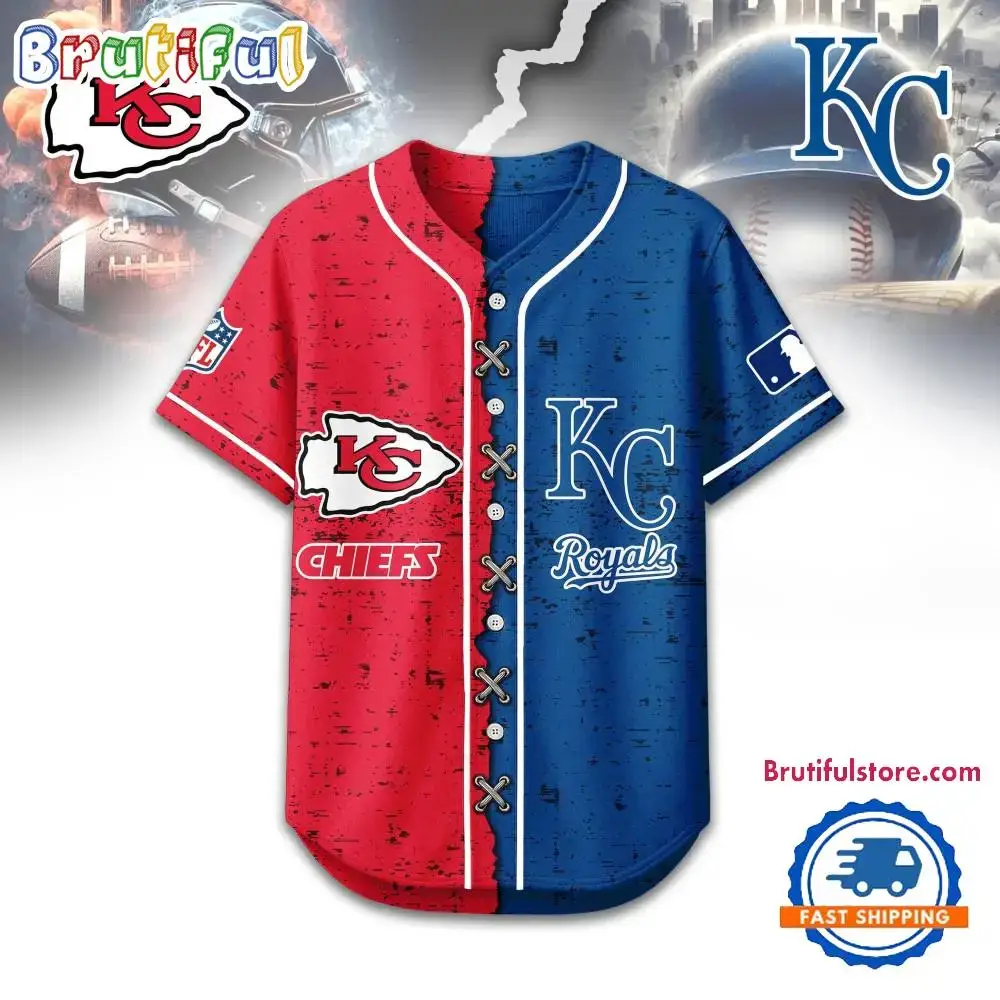 Kansas City Chiefs Mix Kansas City Royals Sporty New Design Baseball Jersey Image