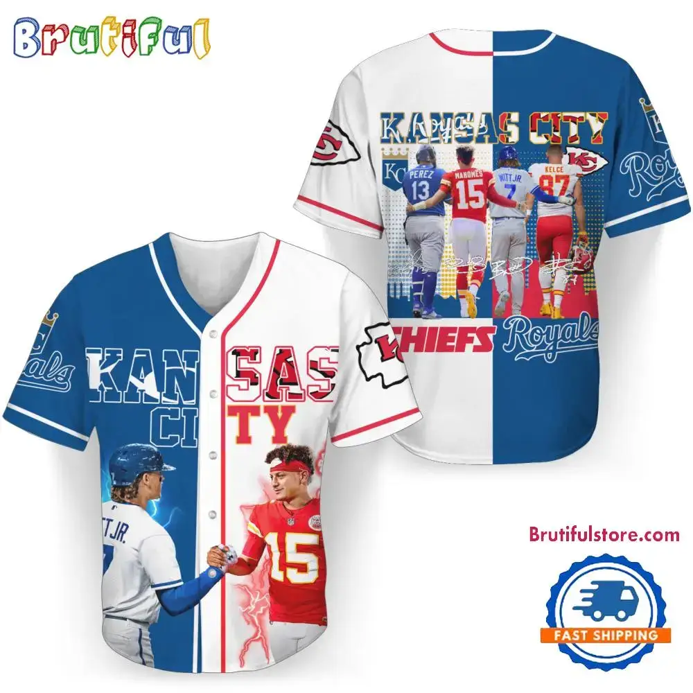 Kansas City Forever My Team Win Or Lose May God Be With YouBaseball Jerseya Image