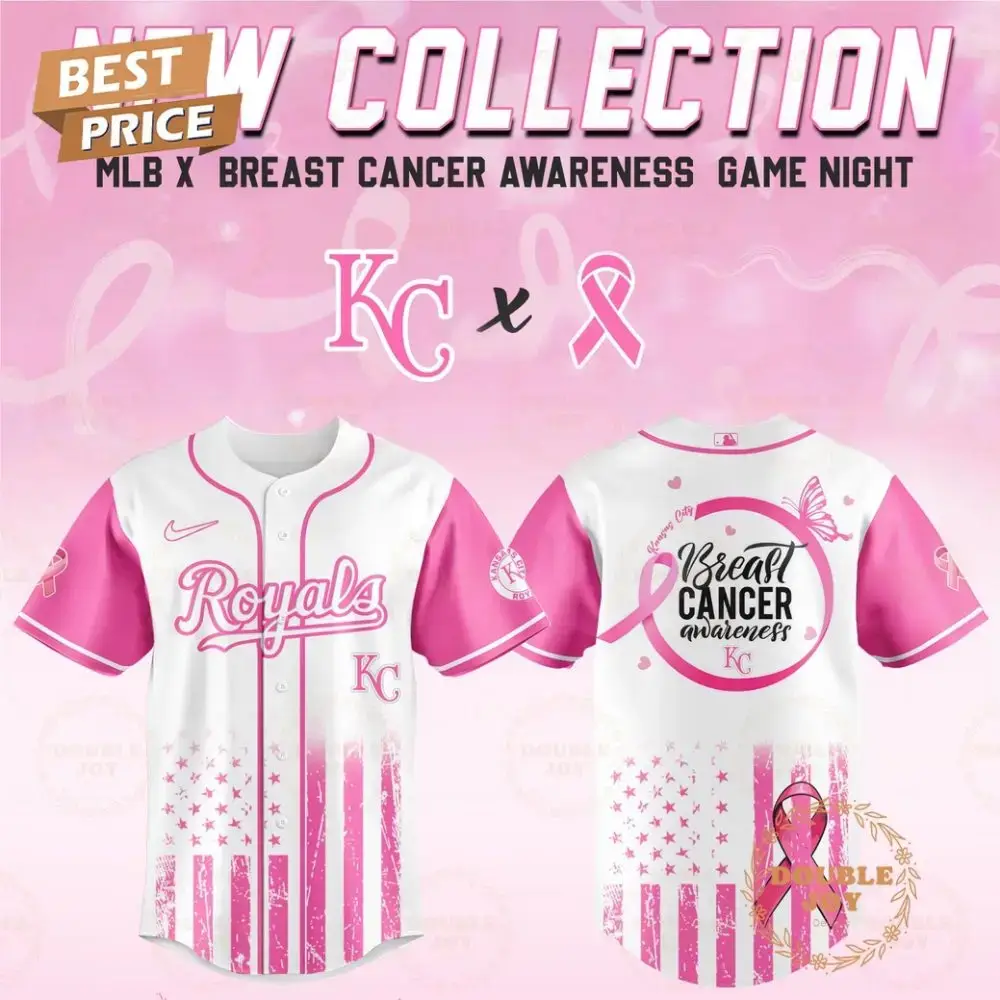 Kansas City Royals 2025 Breast Cancer Awareness Game Night Special Edition Baseball Jersey Image
