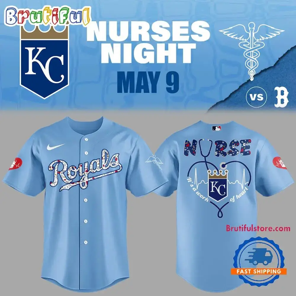 Kansas City Royals Baseball NURSES NIGHT 2025 New Jersey Shirt Image