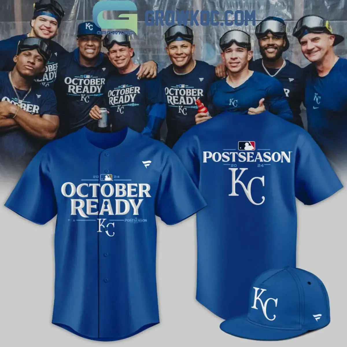 Kansas City Royals Fanatics Royal 2024 October Ready Fan Baseball Jersey Image