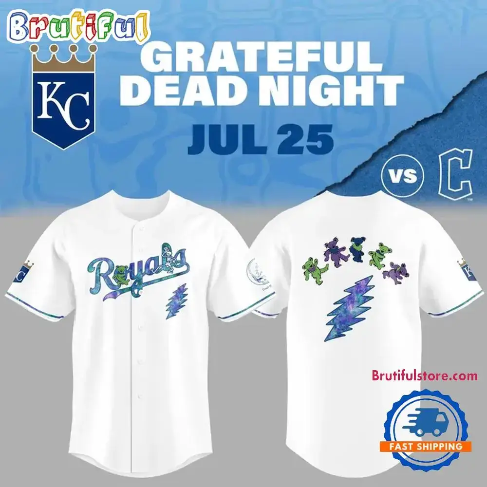 Kansas City Royals Grateful Dead Night Limited Edition Jersey Shirt Image