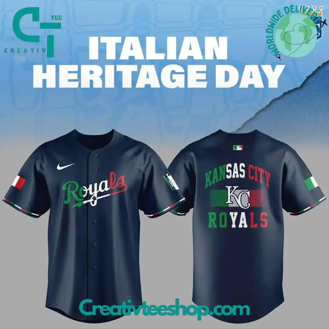 Kansas City Royals Italian Heritage Celebration Limited Edition Baseball Jersey Image