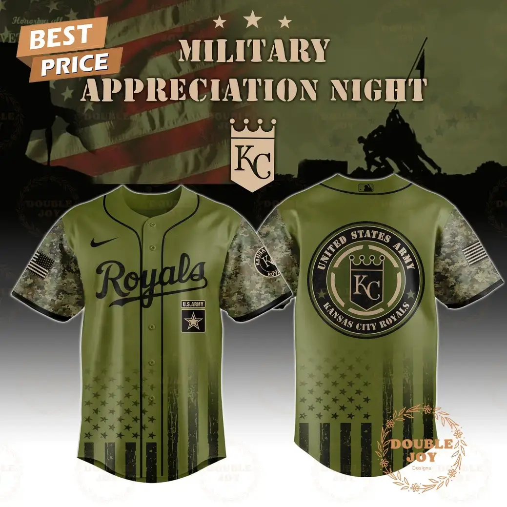 Kansas City Royals Military Appreciation Night 2025 Special Edition Baseball Jersey Image