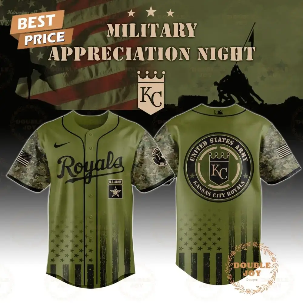 Kansas City Royals Military Appreciation Night 2025 Special Edition Baseball Jersey Image